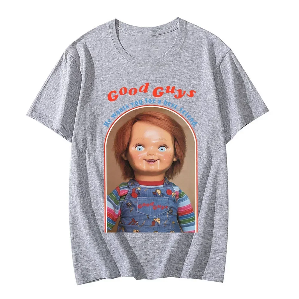 T-Shirts New Chucky Cotton Anime Graphic Print Women Fashion Casual Short Sleeves T Shirt Harajuku Unisex Tees Tops Clothing