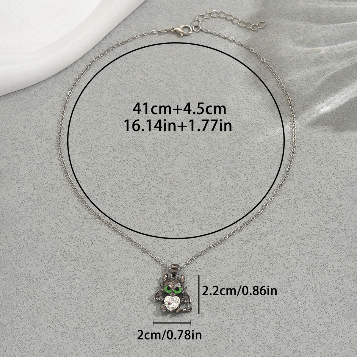 Hot Selling Dark Style Personality Demon Dl Design Inlaid Zircon Long Necklace Unisex Jewelry