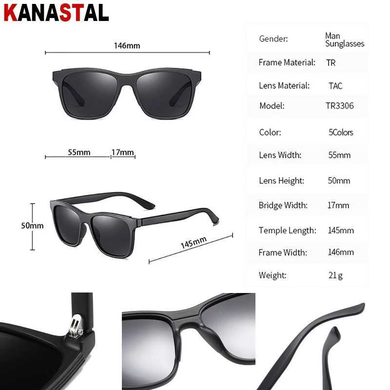 Men UV400 Polarized Sunglasses Women Retro Sun Glasses TR90 Eyeglasses Frame Driving Beach Bike Travel Anti Glare Shade Eyewear W250621