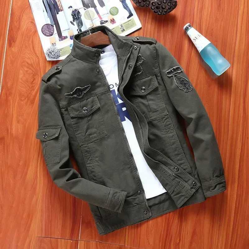 Army Military Tactical Coats Slim Outerwear Windbreaker Tooling Jackets Autumn Spring Casual Male Baseball Mens Bomber Jacket XJ250621