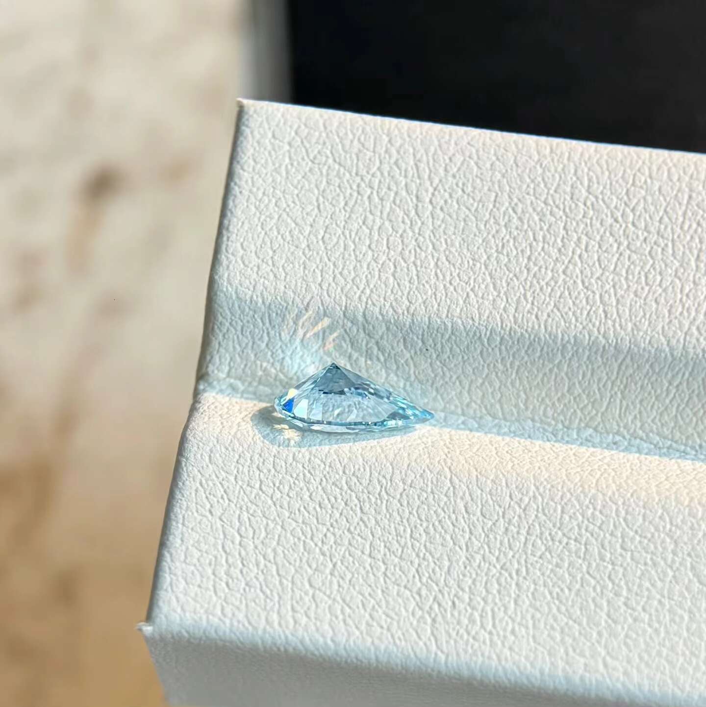 Blue Pear Cut 0.5carat- 2.5carat Lab Grown Diamond HPHT CVD Diamond Fancy Blue Color VVS VS 3EX Loose Diamond IGI GIA