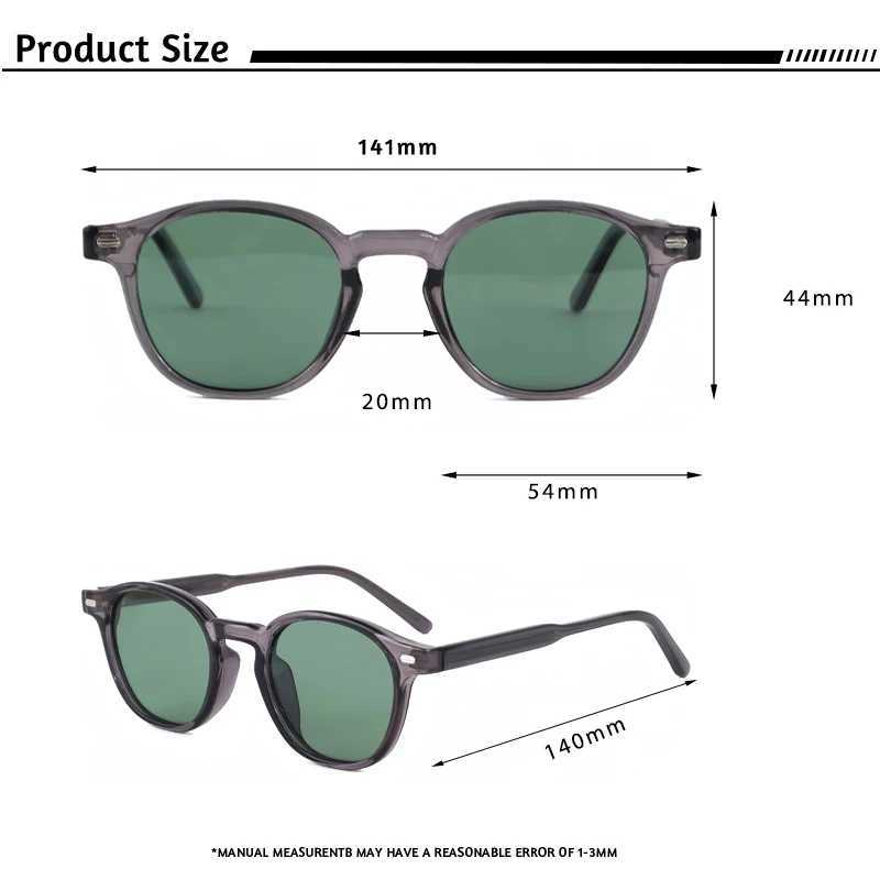 CATERSIDE Polarized Round Sunglasses Men TR Frame Core Insert Leg Sun Glasses Women Set Retro Driving Fishing Punk Eyewear UV400 W250621