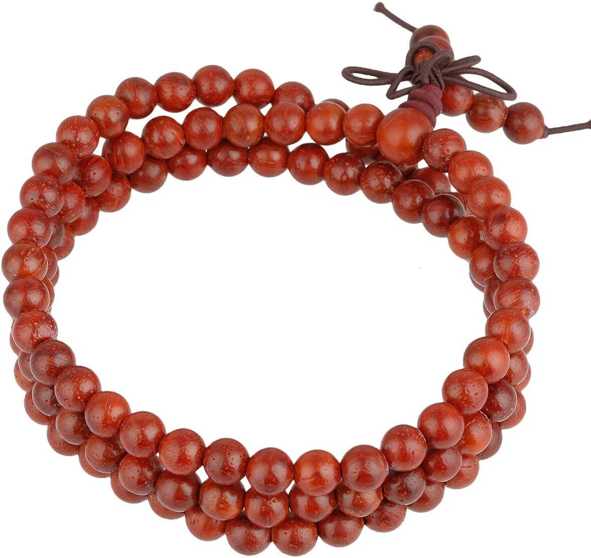 Attract Prosperity bracelet Buddhist Consecration Ward Off Evil Tibetan Buddhist Mala Bracelet Natural Beaded Prayer Bead for Women Men 6mm