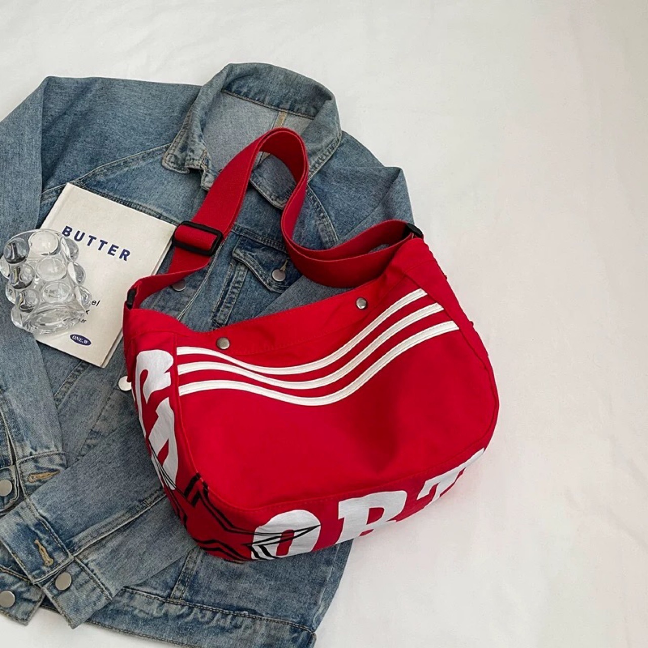 Free shipping designer Striped Canvas Bag for Women 2025 New Commuter Oxford Cloth Sports Dumpling Bag Casual Versatile Shoulder Bag Crossbody Bag