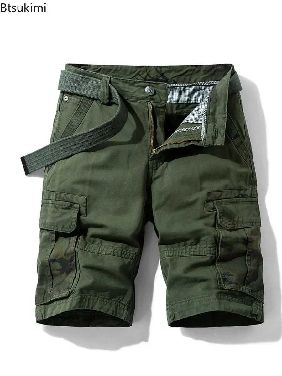 Summer Fashion Tooling Shorts for Men Casual Loose Cargo Shorts Outdoor Sport Pants Men Versatile Straight Cotton Short Trousers W250621