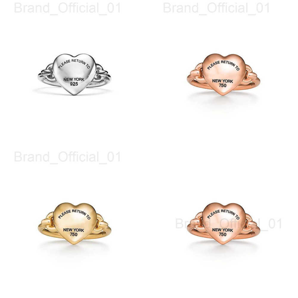 Band Rings Love Ring Precision Peach Heart Ring Womens Versatile Fashion Jewelry H25329 ER68