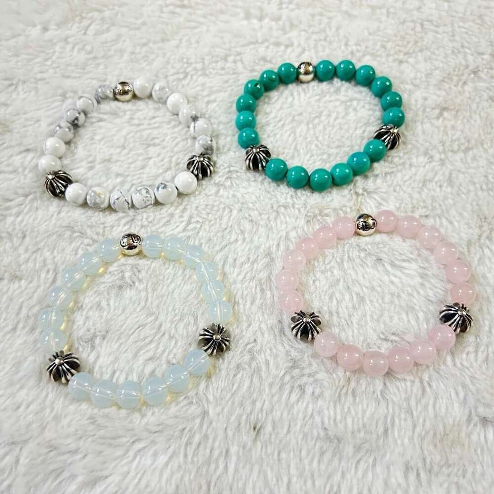 White Copper Heart of Darkness 3 Accessories 8M Beads Niche Light Chinese Style Bracelet