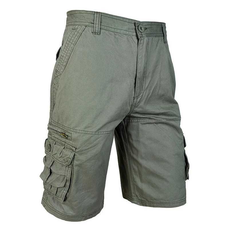 2025 New Cargo Knee Shorts Men Sports Casual Bermuda Shorts Plus Size Cotton Half Pants Golf Straight Running Gym Shorts Pants W250621