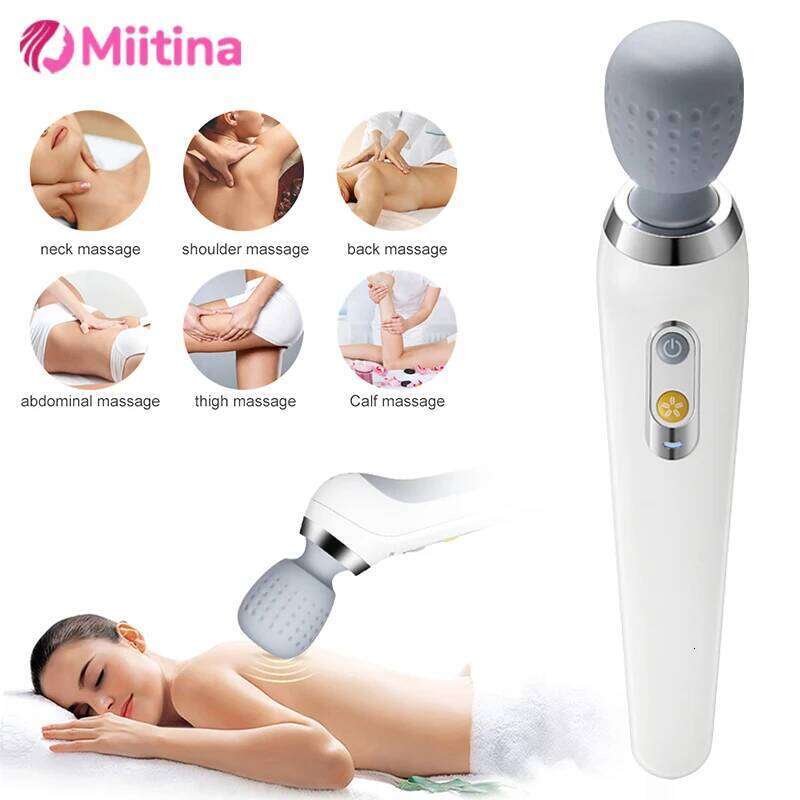 New Handheld Stick Electric Small Portable Vibrator USB Charging Shoulder And Neck Massager Mini Massage Gun
