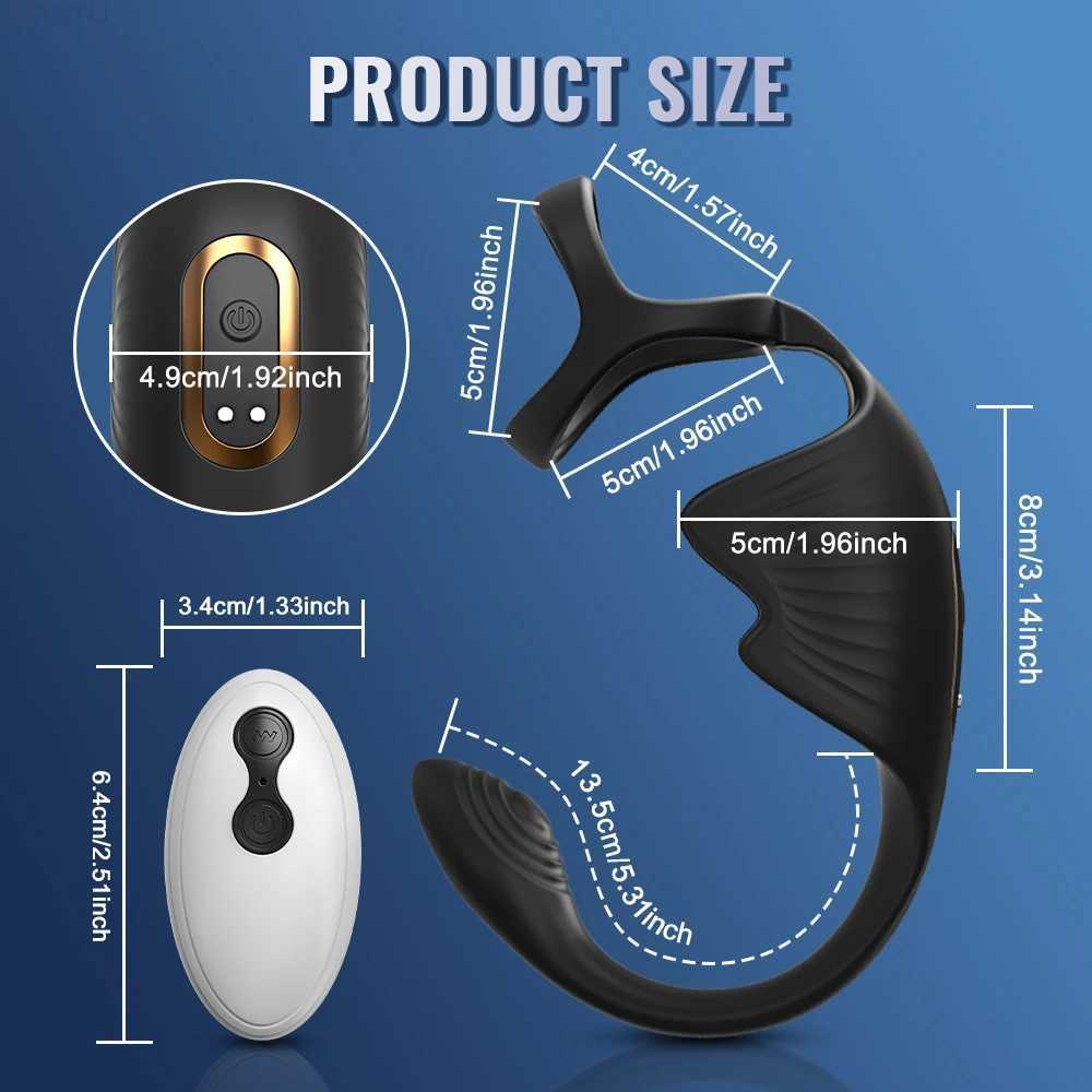 Vibrating Butt Plug Cock Ring for Men Remote Control Anal Vibrator Prostate Massager Gay Anal Plug Adult Goods Sex Toy for Men W250621