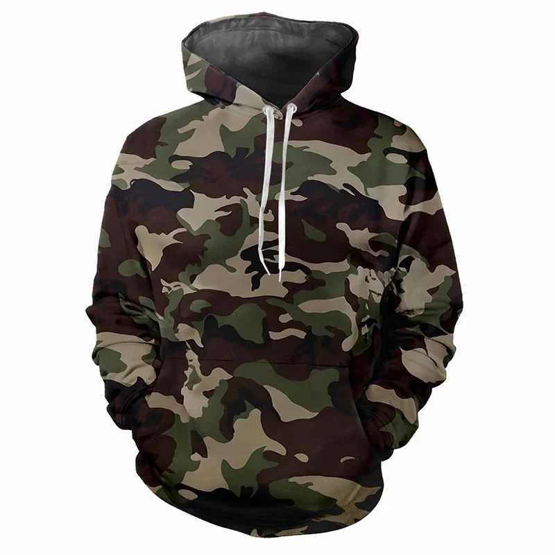 Jungle Camouflage 3d Printed Hoodie Men Spring Autumn Street Sweatshirt Loose Casual Outdoor Sports Top Long Sleeve HoodiesXJ250621