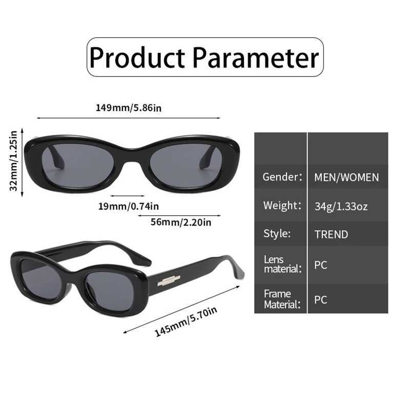 Fashion Small Frame Vintage Oval Sunglasses Women For Men Luxury Brand Designer Punk Sun Glasses Trending Ladies Shades UV400 W250621