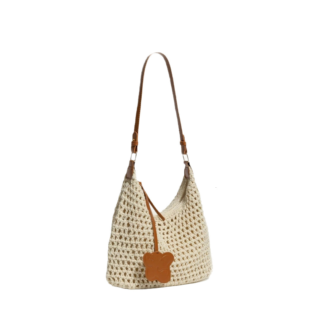 Free shipping designer Summer Straw Bag for Women 2025 New Trendy Shoulder Beach Bag Versatile Beach Bag Forest Style Woven Bag for Women