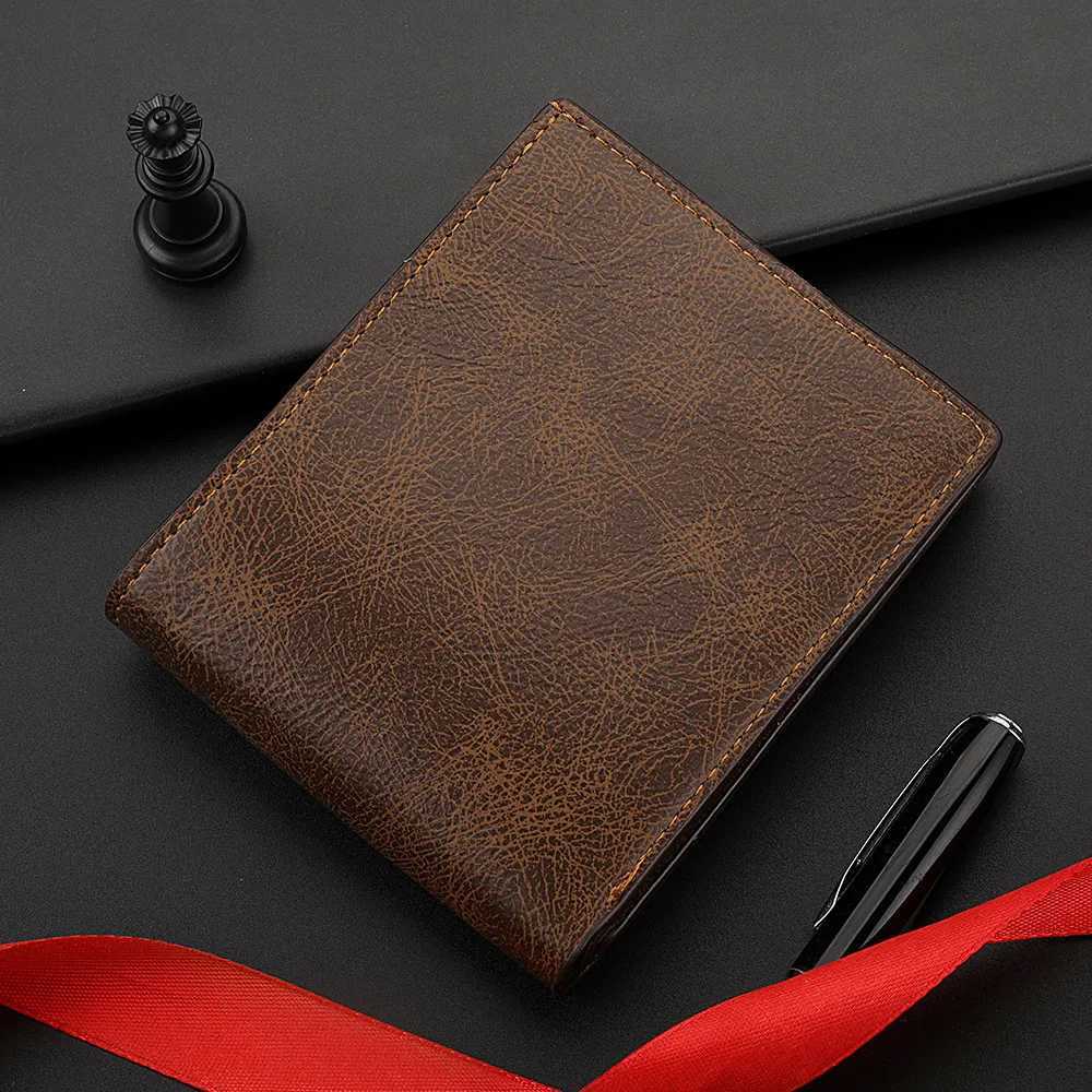 Mens FAshion Business Short Wallet Multi Card Slot Horizontal Soft PU Leather Mens Wallet Z250621