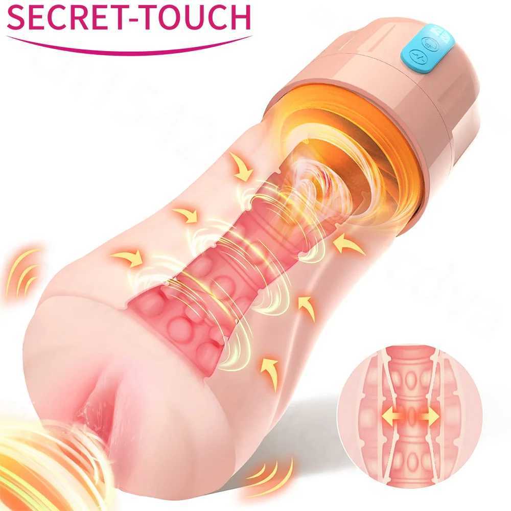 5 Sucking Automatic Masturbator Cup Vibrator Electric vacuum Blowjob Masturbator Male 3D Artificial Vagina Adult Sex Toy For Men W250621