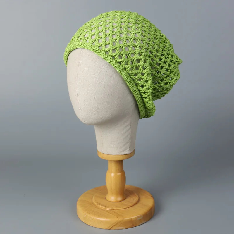 Beanie Openwork Women Knit Hat Breathable Solid Color Summer Accessory For Daily Outfit Party 250618BJ - view 6