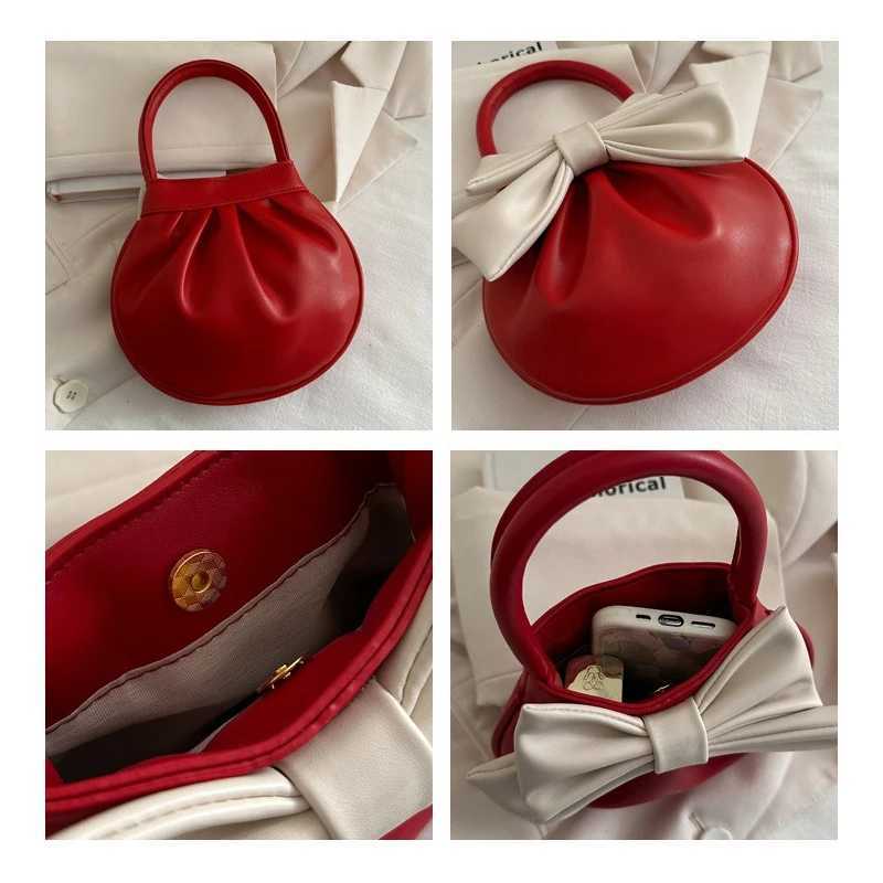 The New Round Handbag for Girls in The Autumn 2025 The Bow Crossbody Bag Is Fashionable and Versatile Pleated Womens Bag Trend XJ250620