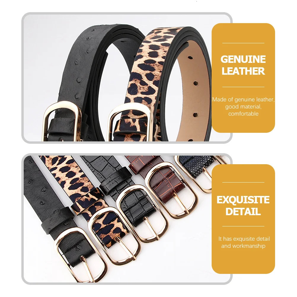 Woman Leopard Waist Belts Fashionable All-Match Belts for Women Lady Female 250617