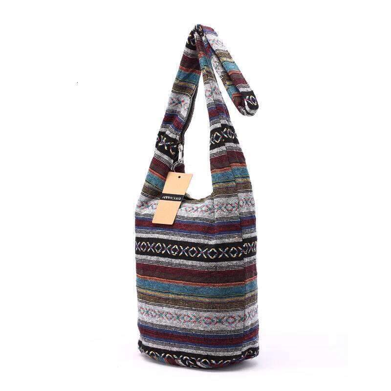 Women Vintage Shoulder Mochila Retro Weave Fabric Messenger Bohemian Style Hippie Aztec Folk Tribal Crossbody Bag
