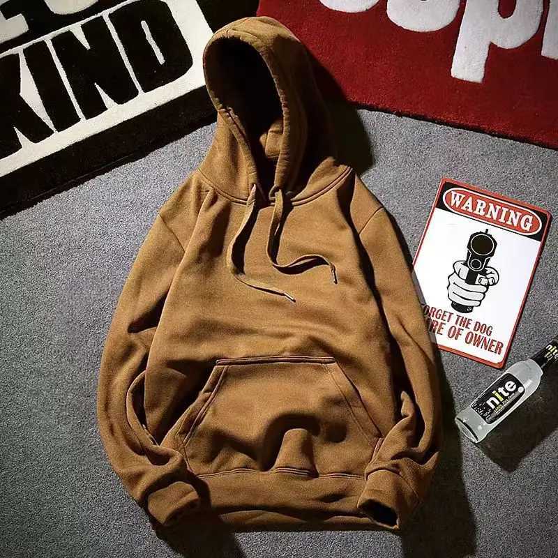 Spring Fall Men and Womens Plain Black Gray Hooded Sweatshirts Street Wear Running Sweatshirts Casual Loose Hoodie Pullovers XJ250621