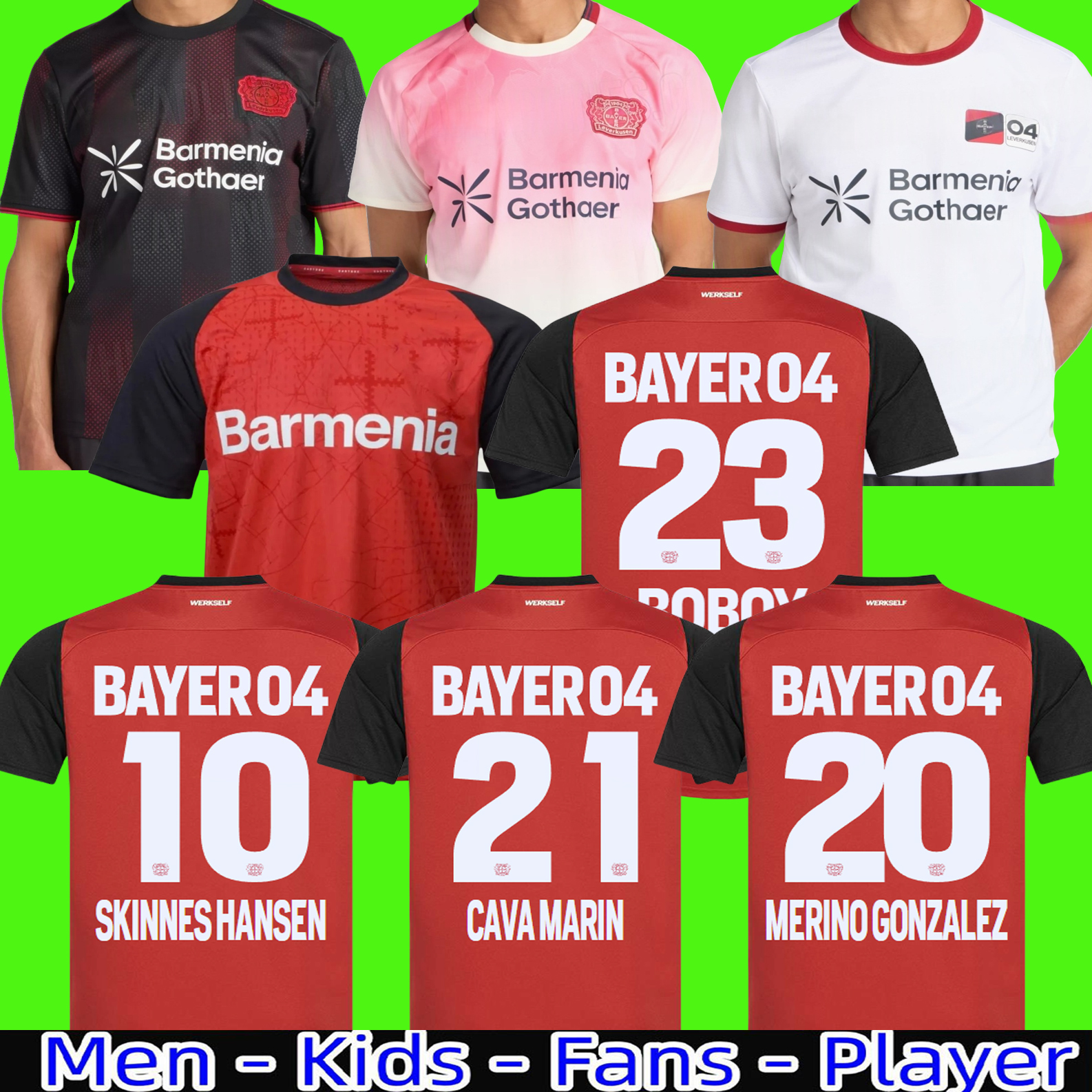 2025 2026 Bayer LeverkusenS Soccer Jerseys 25 26 Home Away third DEMIRBAY Wirtz BAKKER BAILEY HOME CH Aranguiz Paulo Schick Football Shirt Kits Special Kit