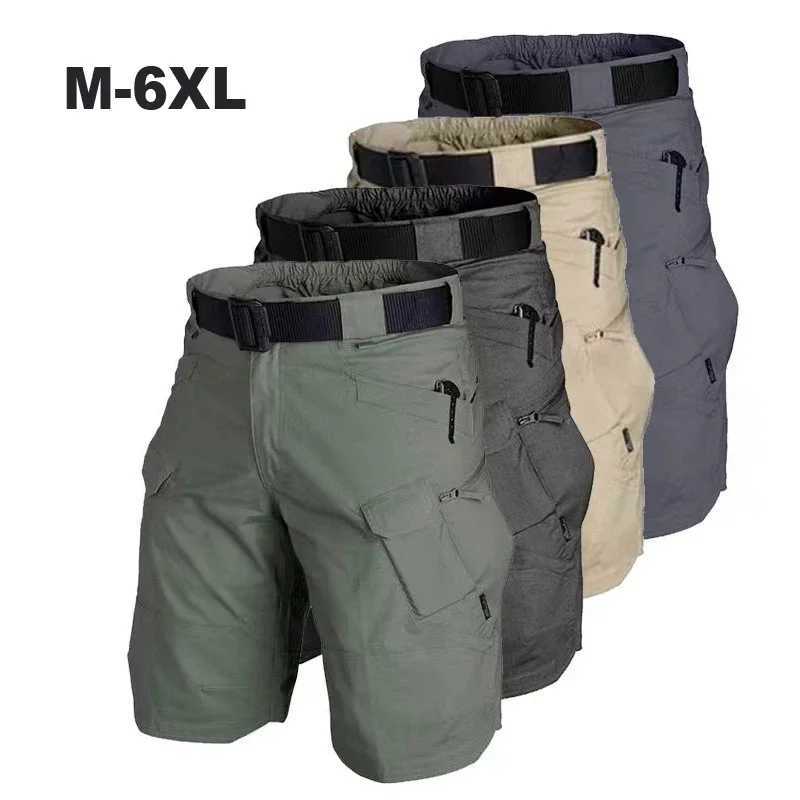 Mens Outdoor Cargo Tactical Shorts Summer Waterproof Urban Combat Shorts Trekking Camping Hiking Climbing Pants Outdoor Sports W250621