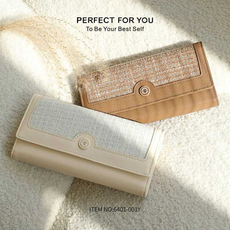 Korean style womens long wallet fashionable multi-functional large capacity billfold purse for daily use Z250621