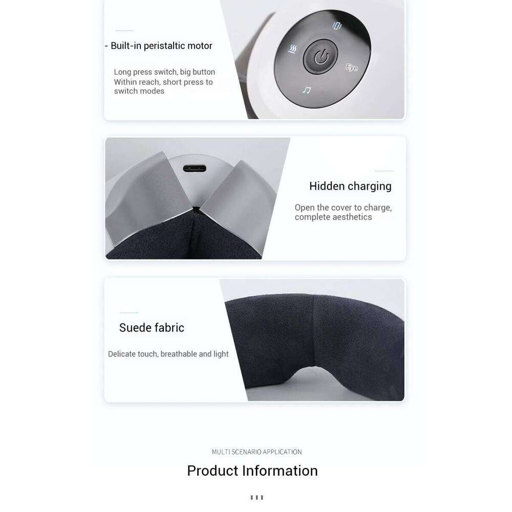 Electric Massager Hot Compress Vibration Massage Bluetooth Music Relief Stress Fatigue Relax Foldable Eye Care Smart Glasses