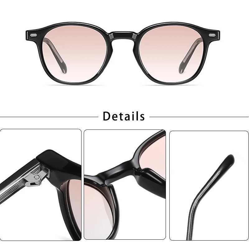 CATERSIDE Polarized Round Sunglasses Men TR Frame Core Insert Leg Sun Glasses Women Set Retro Driving Fishing Punk Eyewear UV400 W250621