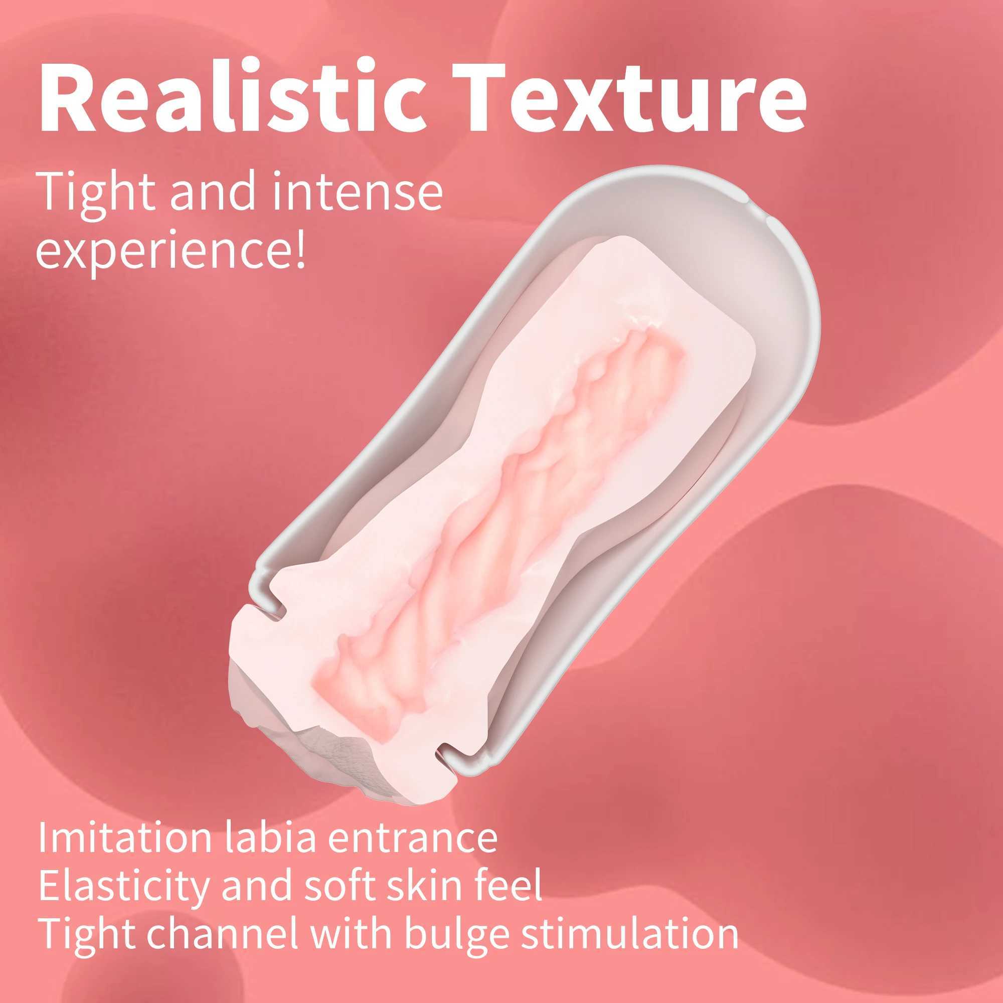 DRY WELL Real Vagina Masturbation Cup Vacuum Oral Sex Pocket Pussy Anal Sex Male Masturbator Adult Products Blowjob Sucking W250621
