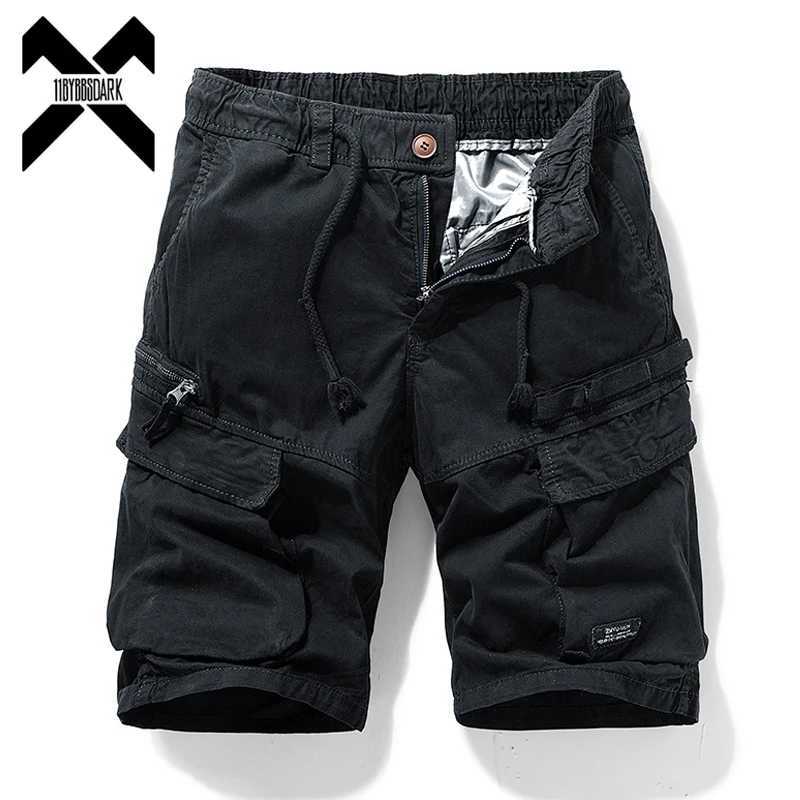 Mens Tactical Cargo Shorts 2025 Summer Fashion Functional Multi Pockets Shorts Hip Hop Streetwear Cotton Knee Length Pants W250621