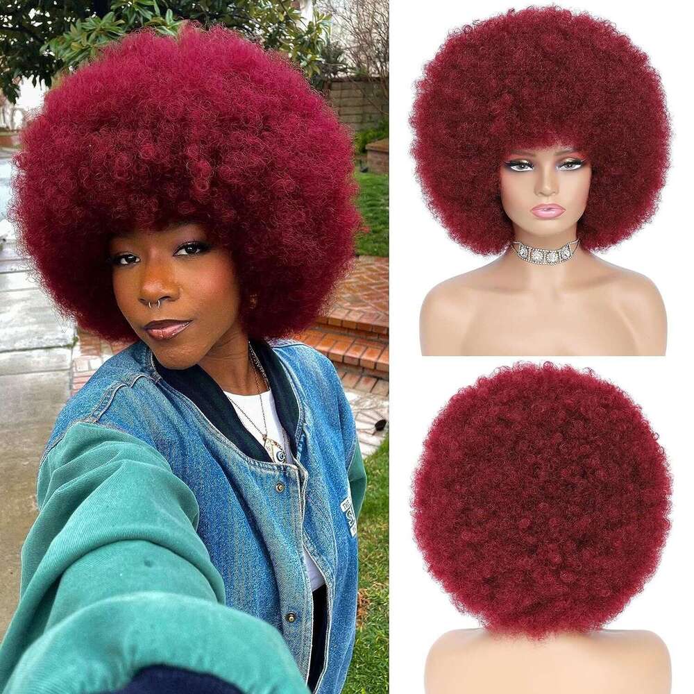 New Afro Masquerade Clown Costume Props Fluffy Curly Wig Headgear