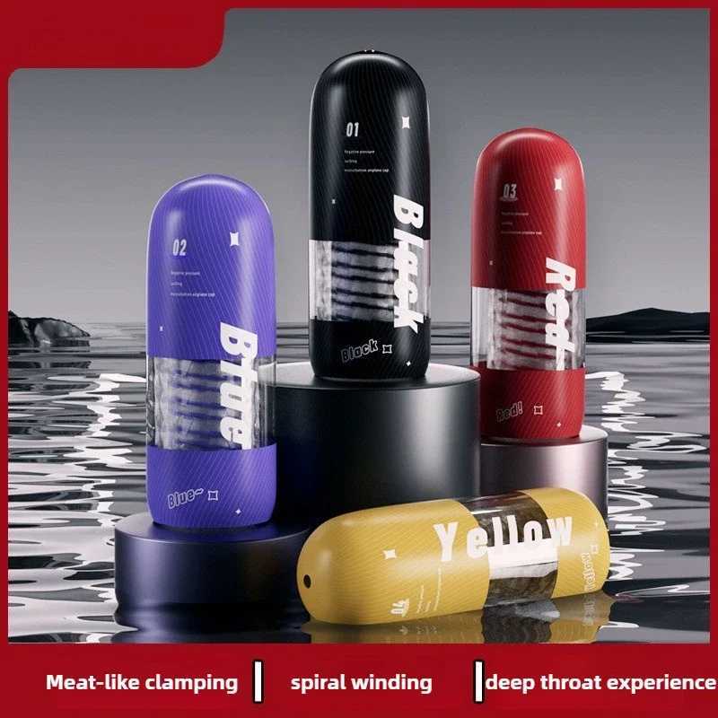 3D Textured 360 Rotating Suction Male Masturbator Aircraft Design Adult Sex Toy for Men Stimulation Enhancer Penis Exercise Tool W250621