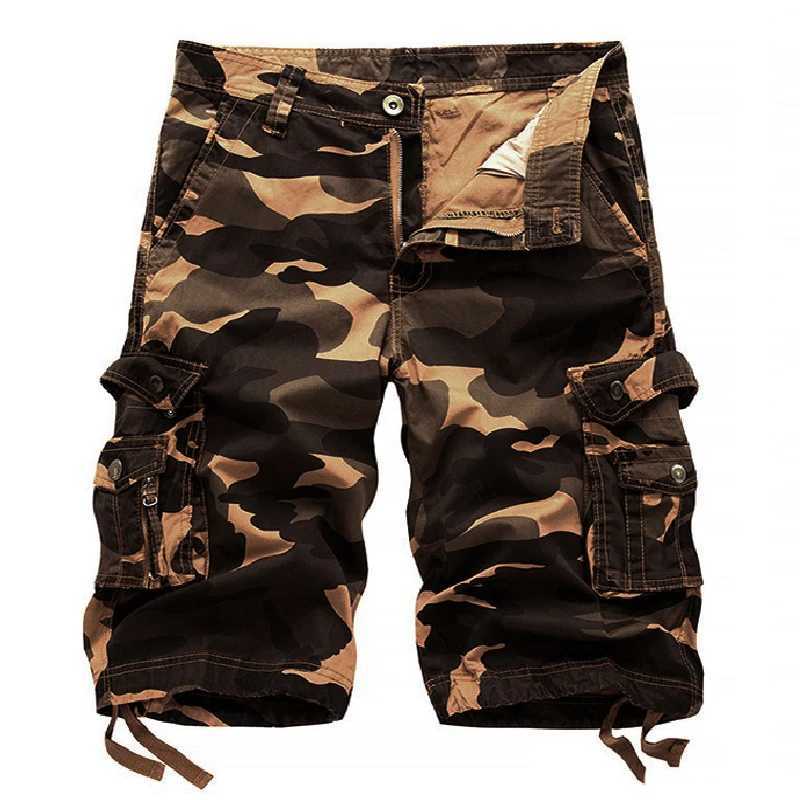 2025 Summer Camouflage Loose Cargo Shorts Men Camo Summer Short Pants Homme Cargo Shorts Without Belt Drop Shipping ABZ307 W250621