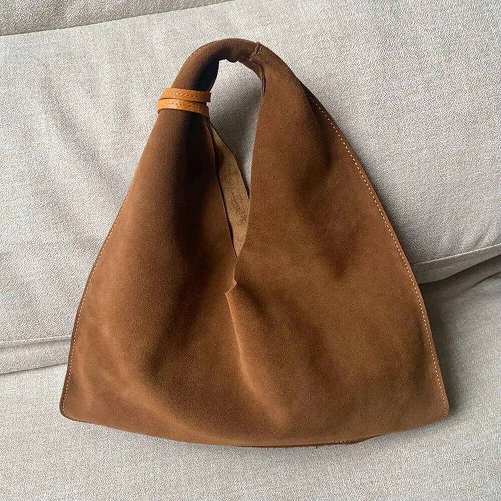 Customize Suede Bag Mini Tote Vintage Genuine Leather Luxury Bag from Italy Blue Wine Red Coffe Brown Nubuck Women Wallet Purse-Few Stock