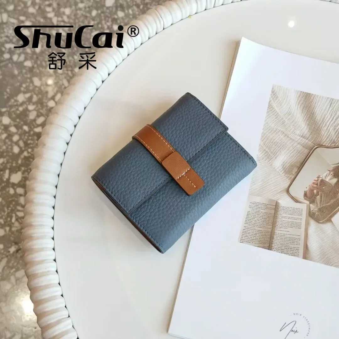 Short Wallet Women Purses Fashion Coin Purse Card Holder Wallets Female Genuine Leather Wallet Clutch Bag Z250621