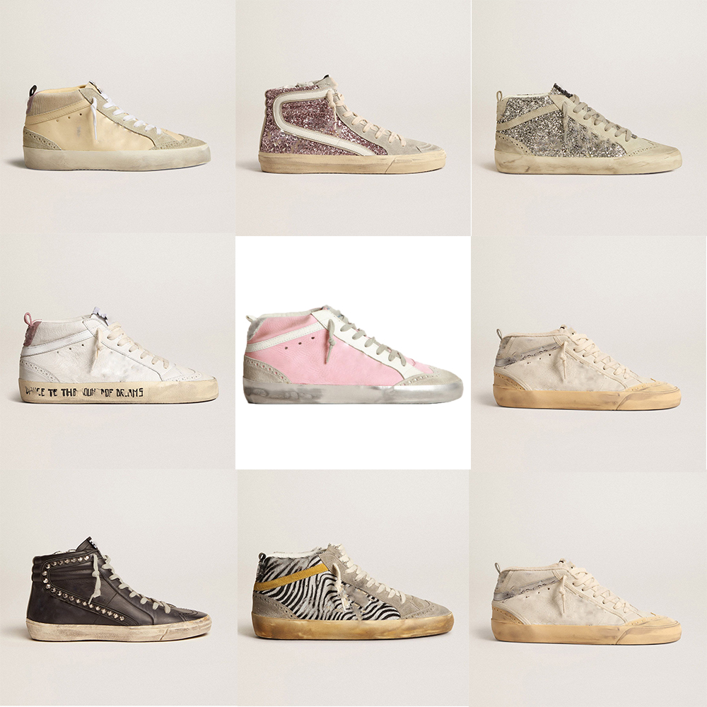 women luxury shoes Gold Super dirty sneaker ball star Italian brand Super Dirty shoes loafers womens Sequin Do-old Dirty Mid-calf casual shoes size 35-46