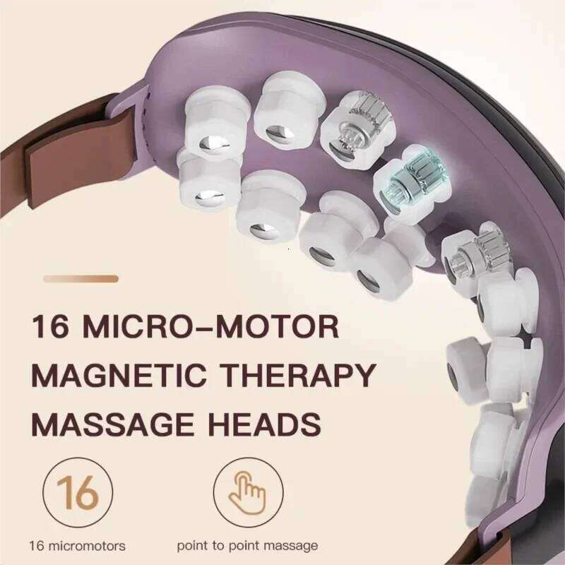 Sleep Massager Heat Smart Airbag Vibration Care Compress Bluetooth Music Eye Massage Relax Fatigue Foldable Portable