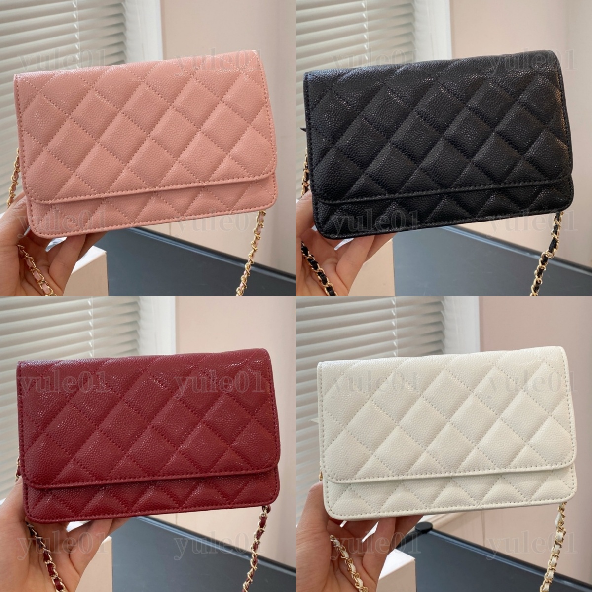 Designer Shoulder Bag Leather Flap Baguette Bag with Chain Shoulder Strap Womens Fashion High Quality Leather Messenger Bag Small Luxury Crossbody Purse Handbag