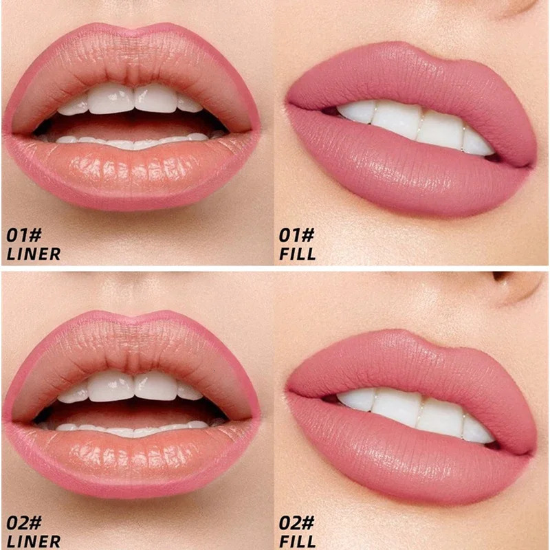 3 Colors Peel Off Lip Liner Highly Pigmented Matte Lip Liner Tattoo Long Lasting Waterproof Lipliner Pencil Non-Stick Lips Gloss 250617