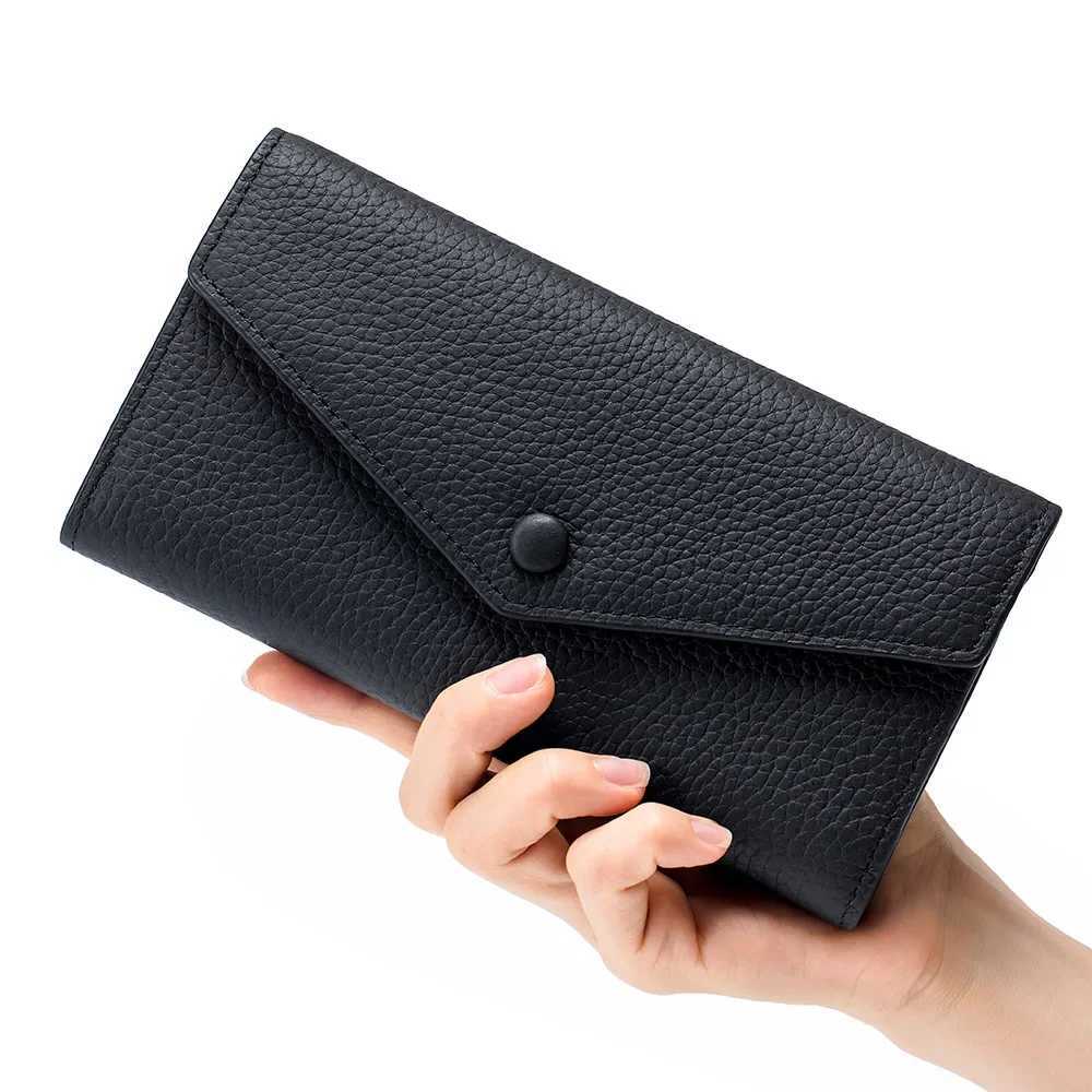URBAN MASTER Genuine Cow Leather Long Wallets for Women Fashion Simple Money Clip Coin Purse Large Capacity Clutch Wallet 6927 Z250621