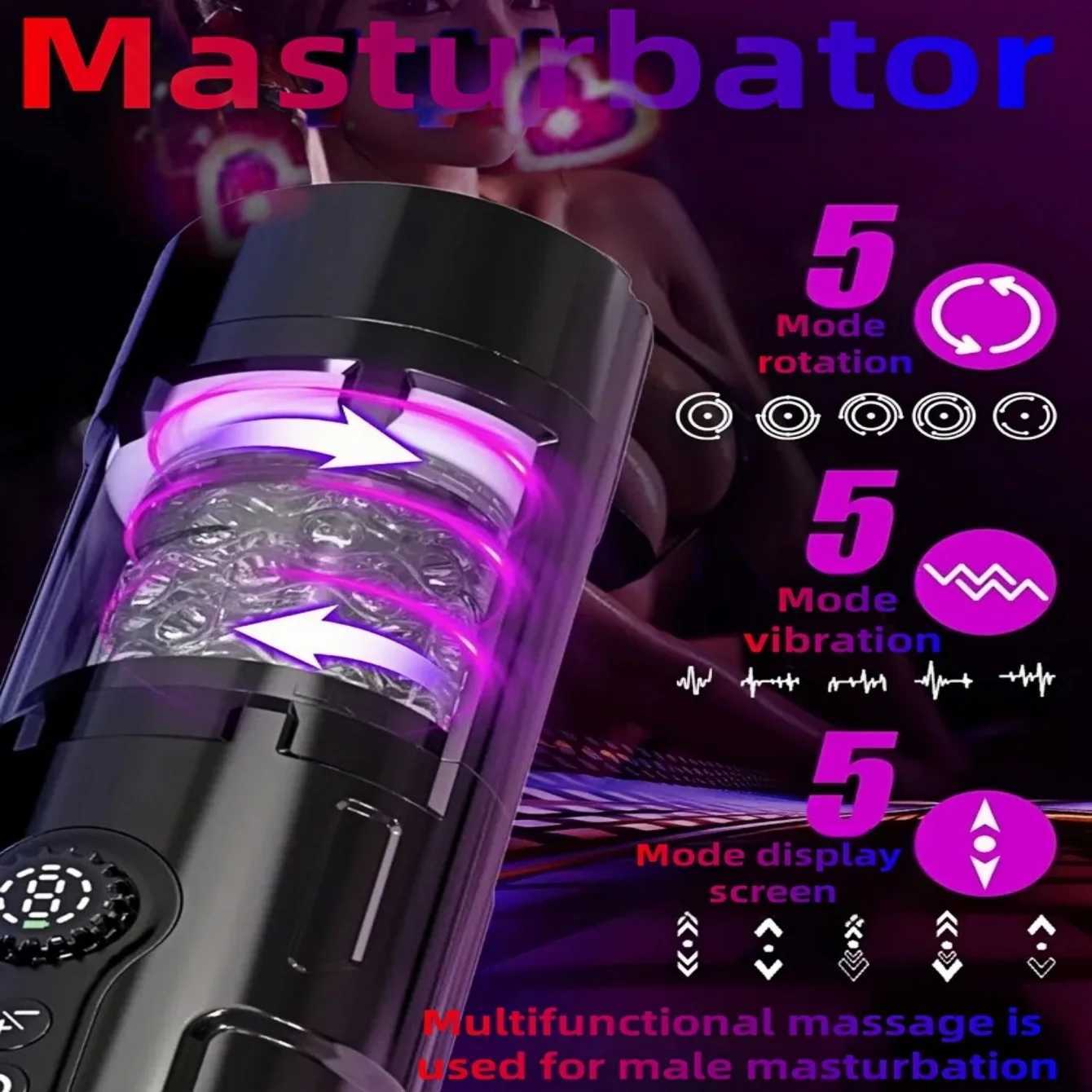 Automatic Sucking Masturbator Male Masturbator 0 vibration and suction modes Oral Sex Adult sex toy 3D Textured pocket cat W250621