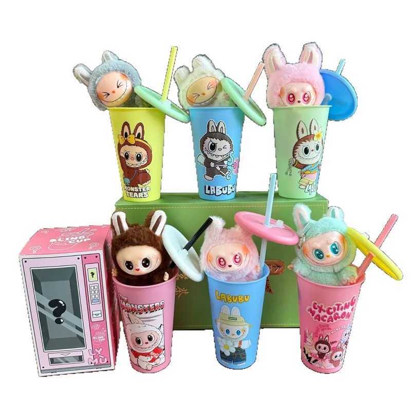 Labubu Glue Doll Blind Box Macaron Cup Ornament Surprise Toy Gift for Kids and Collectors Action Figure Collection Z250620