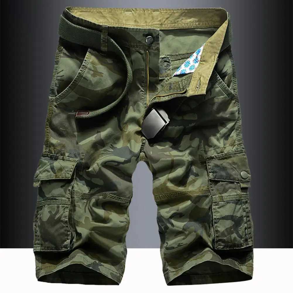 Mens Military Cargo Shorts 2023 New Army Camouflage Shorts Men Cotton Loose Work Casual Short Cargo Pants W250621