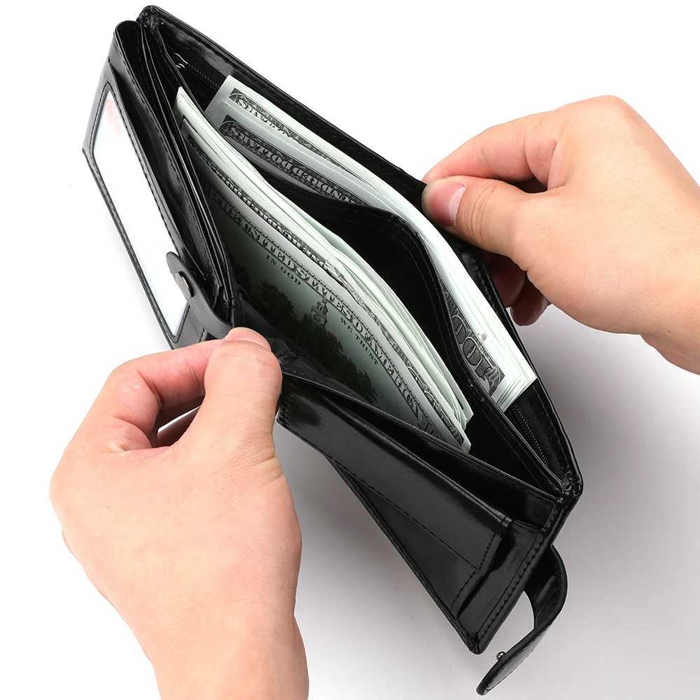 New PU Leather Mens Wallet High-quality Zipper Short Holder Coin Purse Mens Wallet Z250621