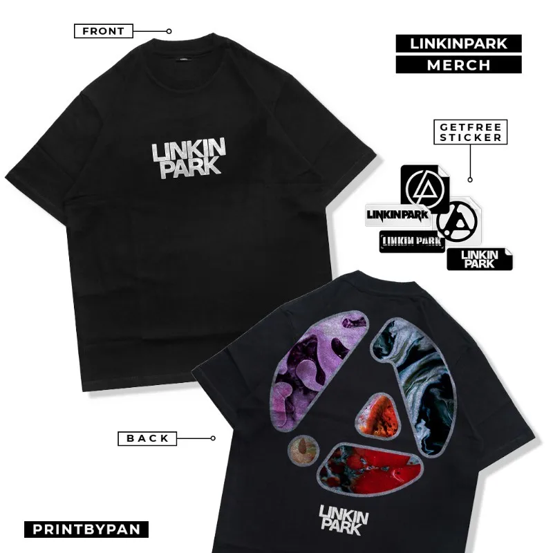 T-Shirt Merchandise LP Linkin Park Album From Zero T-shirt Men Women Oversize Band Pria Retro Vintage White