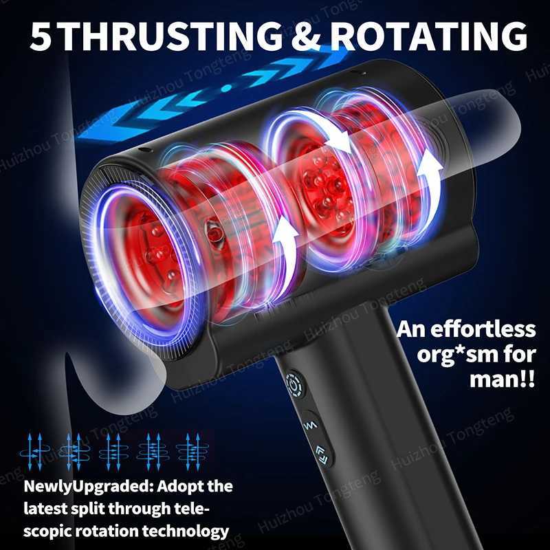 Automatic Male Masturbator Sex Toys for Men 360 Rotating Massage Male Suction Telescopic Masturbator Adult Products for Men W250621