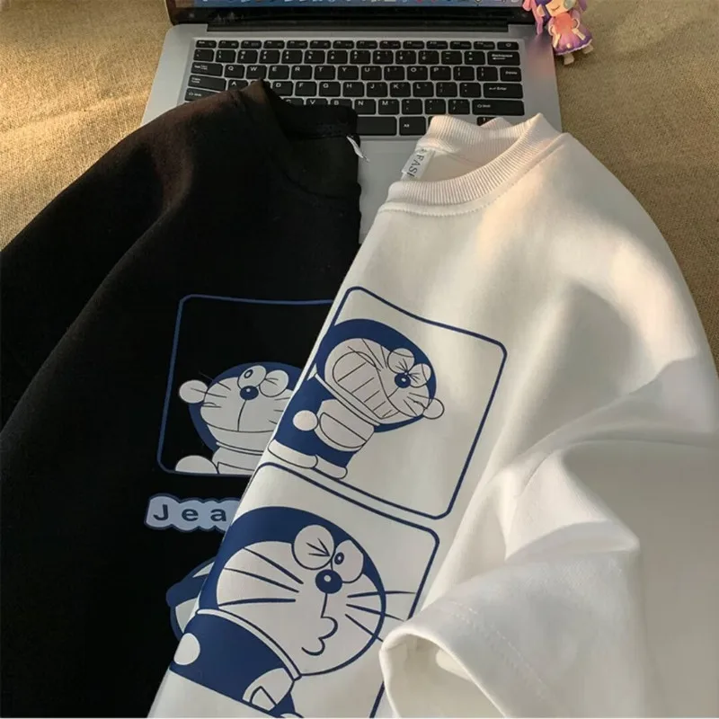 T-shirt Anime Minimalist Doraemon Graphic Tee Summer Casual Men's Sizes Japanese Pop Culture Fashion Lightweight Shirt