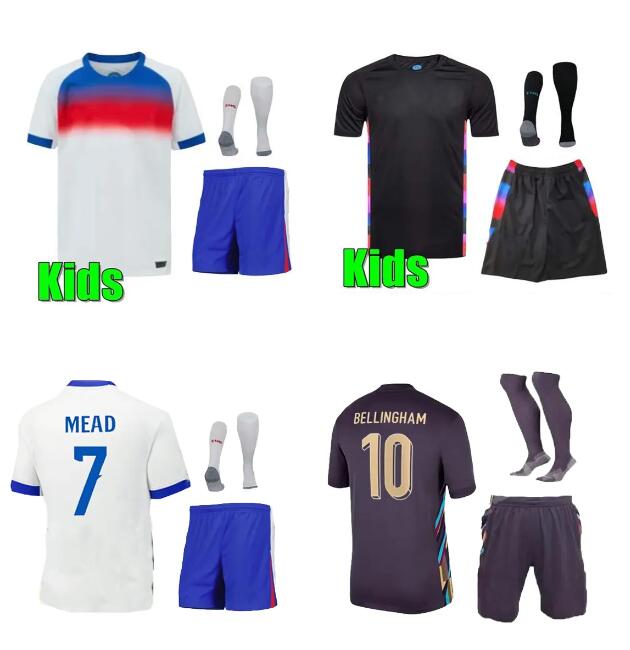 2025 ENGLANDS kids football kit soccer jersey 24 25 SAKA FODEN BELLINGHAM RASHFORD ENGLAND KANE STERLING GREALISH National team shirts sets boys uniforms 33