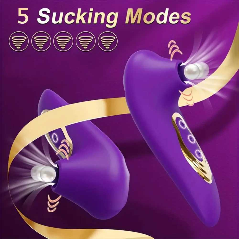 Nipple Clit Sucking Vibrator for Clitoral Nipple Stimulation Adult Oral Sex Toys for Women Vibrating Clit Stimulator for Women W250621